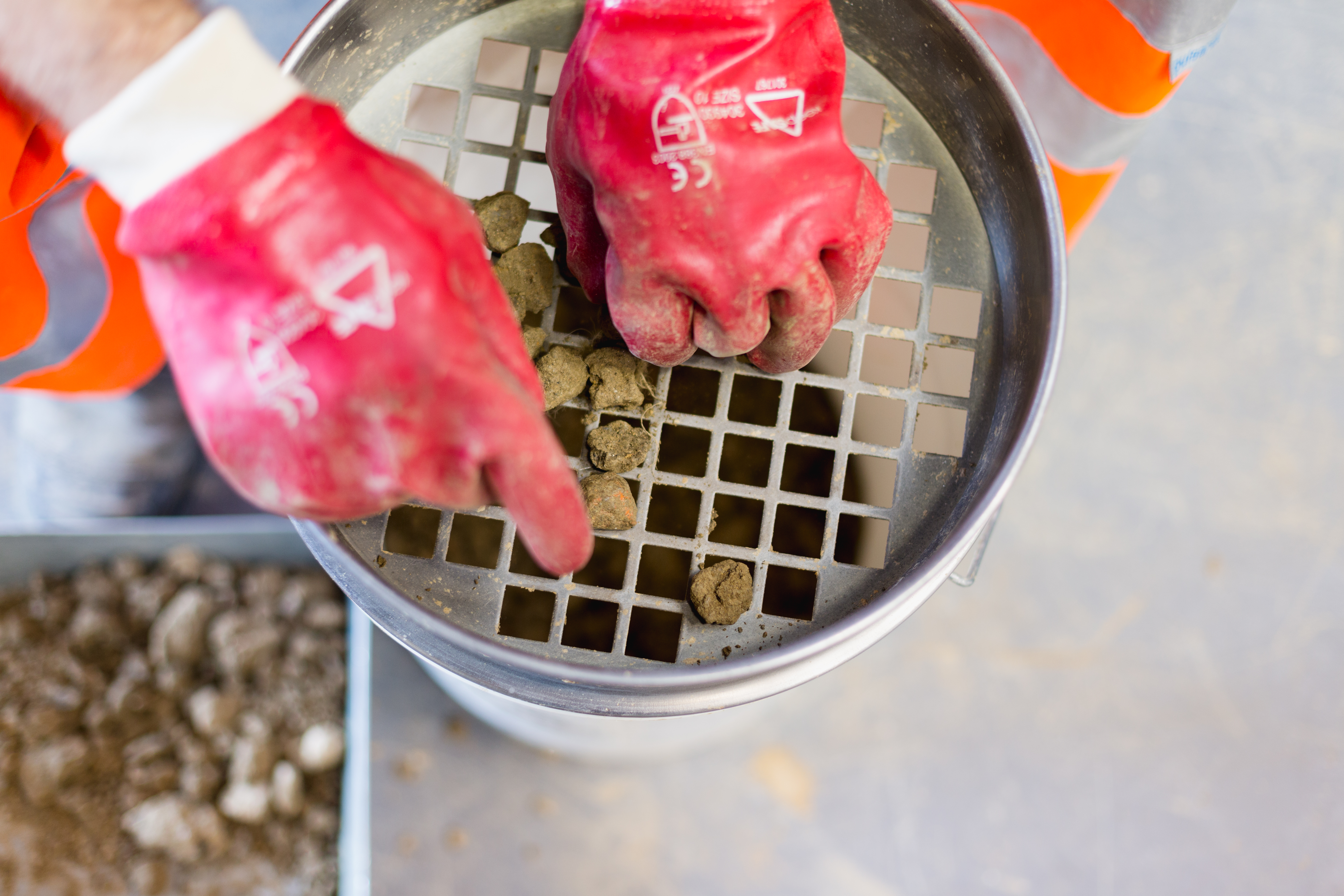 Aggregates in a sieve