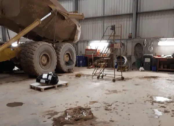 Machinery for materials testing a site Machinery for materials testing a site