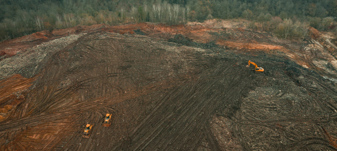 Clearing a large site